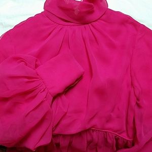 Hot Pink Vintage High Waisted Knee Length Dress